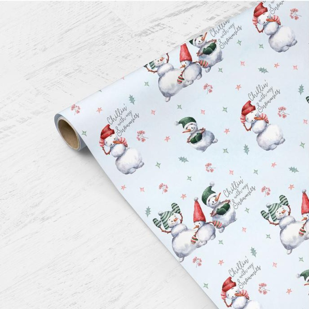 Chillin’ With My Snowmies Gift Wrap - 6ft Roll